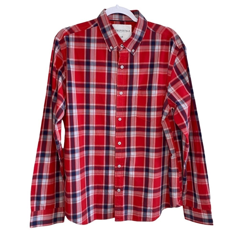 Aeropostale - Red Plaid Summer Button Down - Size XL or Large mens